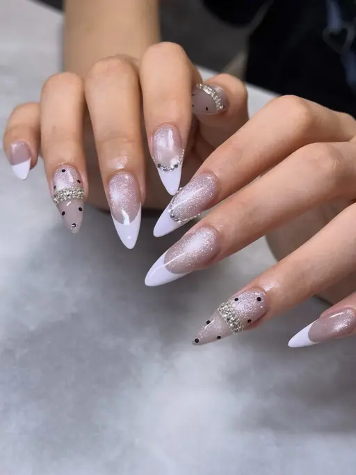 💙チップ10本長さだし+designネイル💙