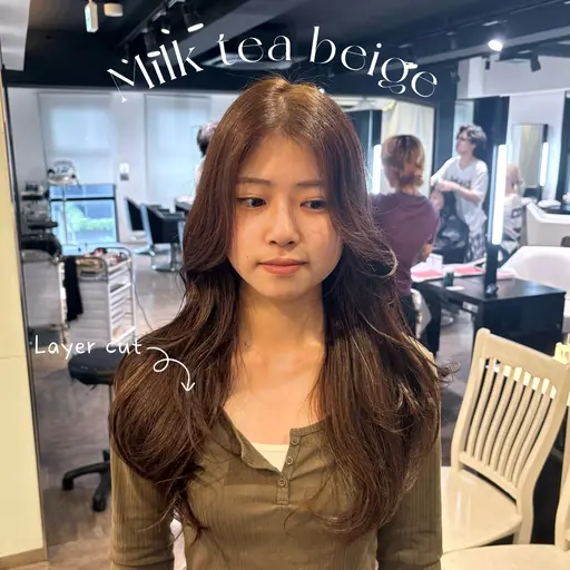 🤍似合わせカット+透明感カラー+外部補修トリートメント🤍