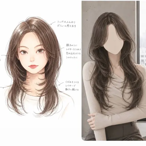 20〜35歳限定SNS撮影モデル募集✨韓国風ハッシュカット※胸下〜ロング限定・こちらの指定デザインのみ