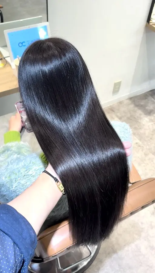 【感動の艶髪】🫧カット+髪質改善カラー+美髪縮毛矯正+髪質改善TR