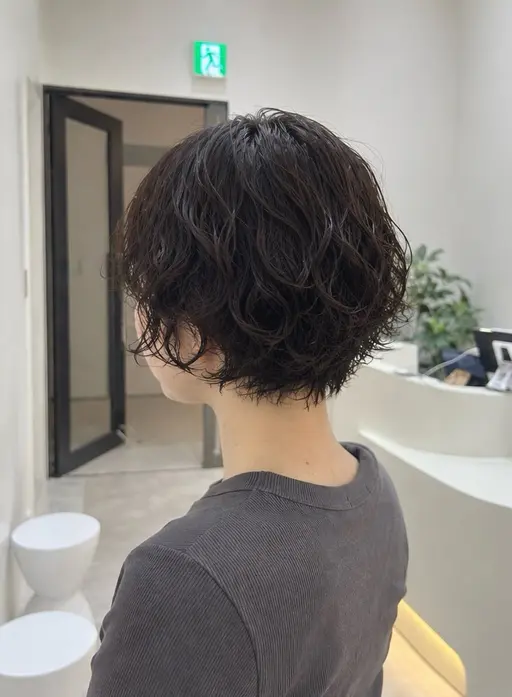 【ショートパーマ】ショートパーマ➕ケアトリートメント🐥ショートカットでもスタイリングを時短したい方に♡