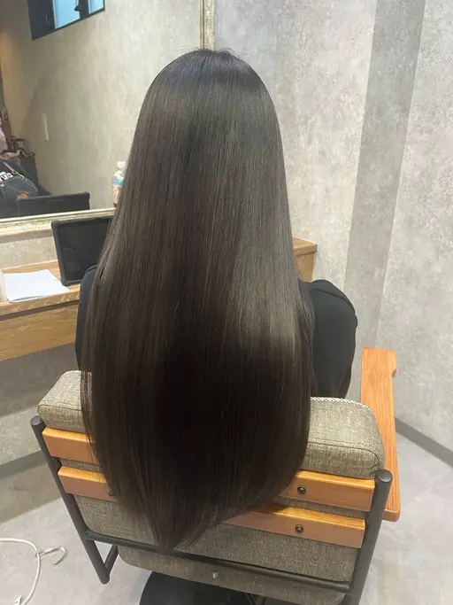 ✅髪質改善ストレート✅+カット+カラー〈縮毛/矯正〉越谷/南越谷/新越谷/イルミナ【ケアプロ(トリートメントの促進機)