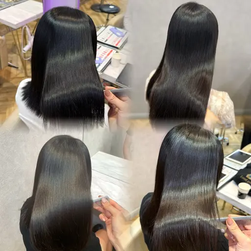 【パヤ毛・うねり解消🔥】似合わせカット+透明感カラー+巻ける艶髪縮毛矯正+髪質改善トリートメント❤️‍🩹🎶✨