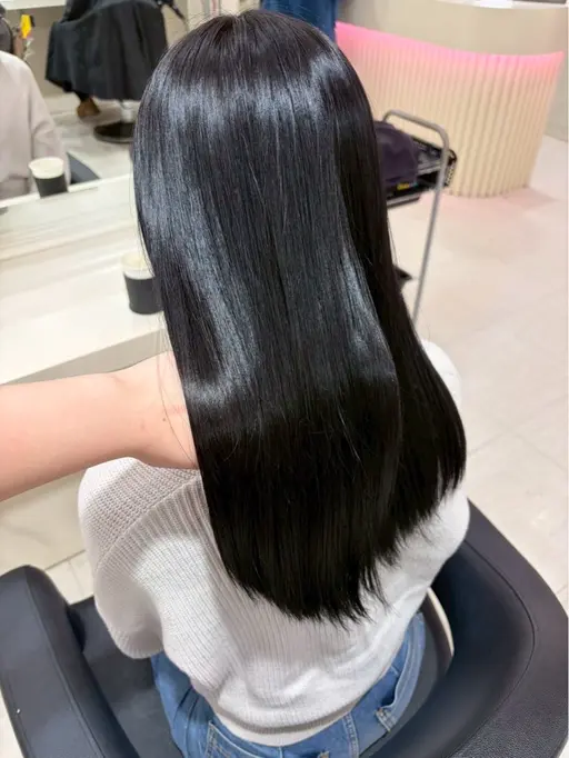 【4.5月限定🫧】重くない暗髪ワンカラー♡➕オリジナルトリートメント♡コテ巻き仕上げ♡