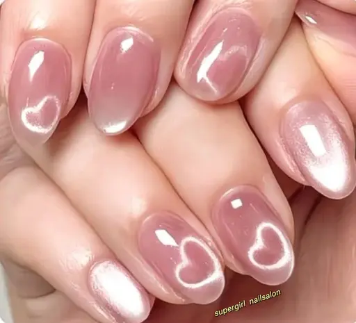 🎀SNSで人気のハートマグネット🎀パーツ付け放題(オフ、ケア込み)¥6980