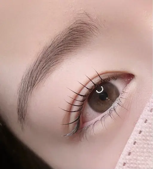 束感まつ毛パーマ&韓国平行アーチ眉ワックス