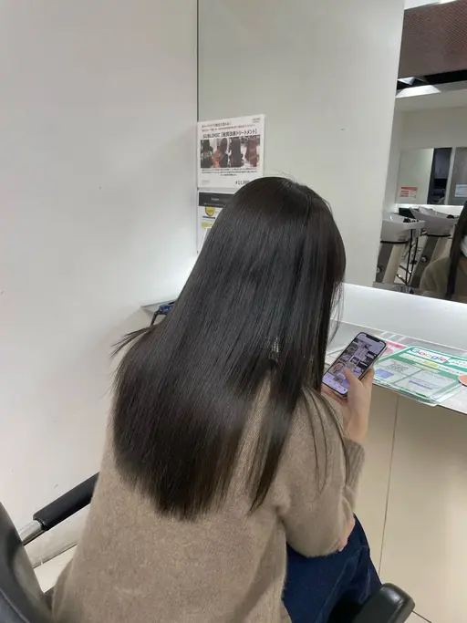 【当日相談ok‼️】顔周りカットor全体カット＋髪質改善カラー+トリートメント🫧(ロング料金別)
