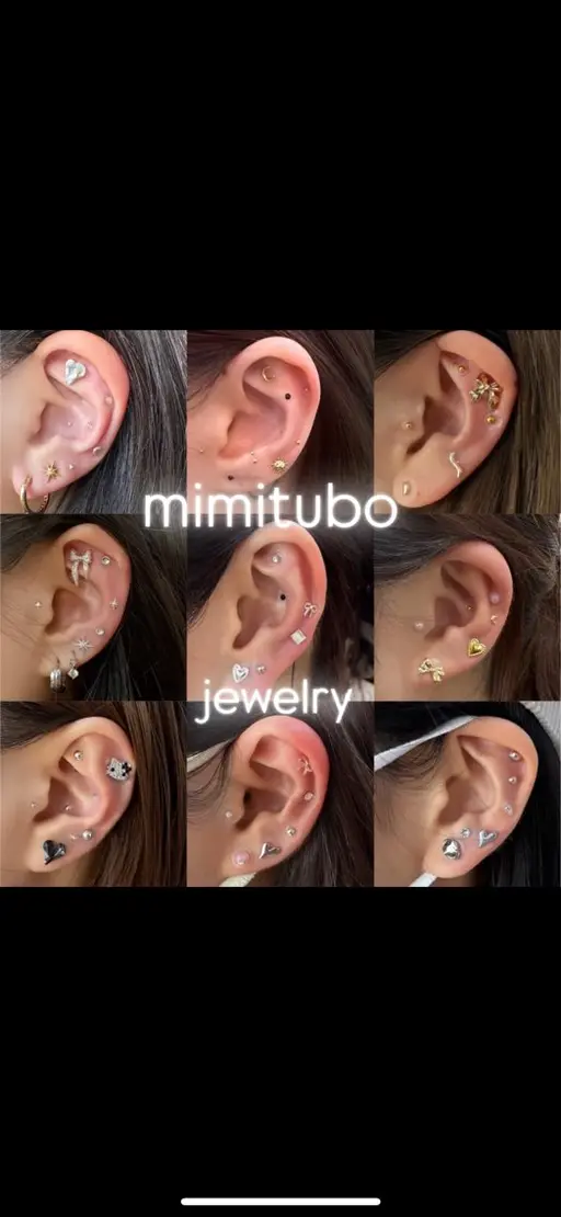 当日🈹耳ツボジュエリー12粒✨フェイスアップ・むくみ・肩こり・生理痛などにも💖🎀