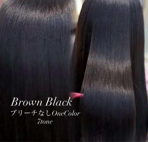 ブリーチなしワンカラー（トーンダウン）➕うるつやトリートメント🫧💖【⚠️予約条件あり】