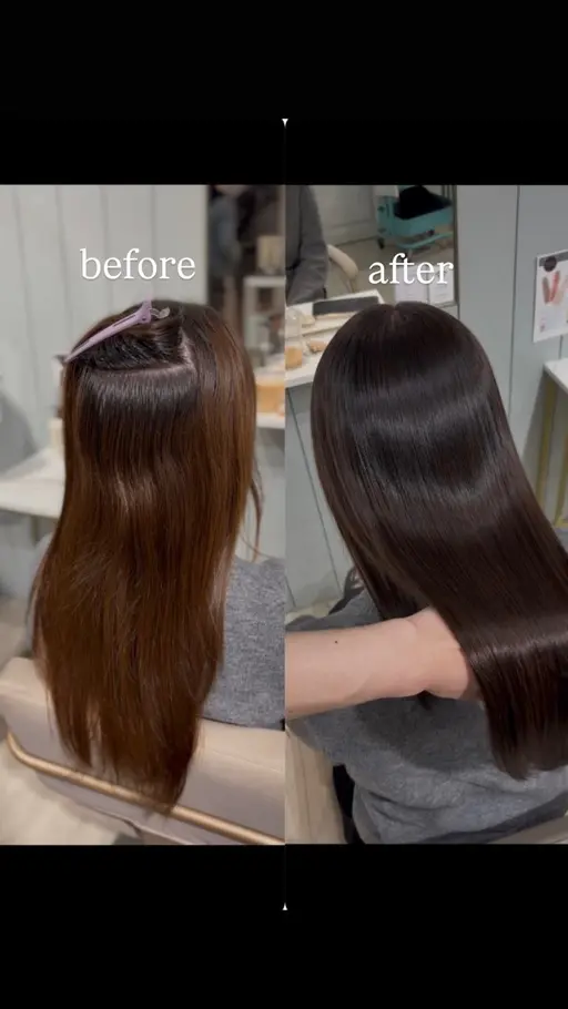 【艶髪🩶】酸性ストレート+メンテナンスカット(3センチ以内)+トリートメント