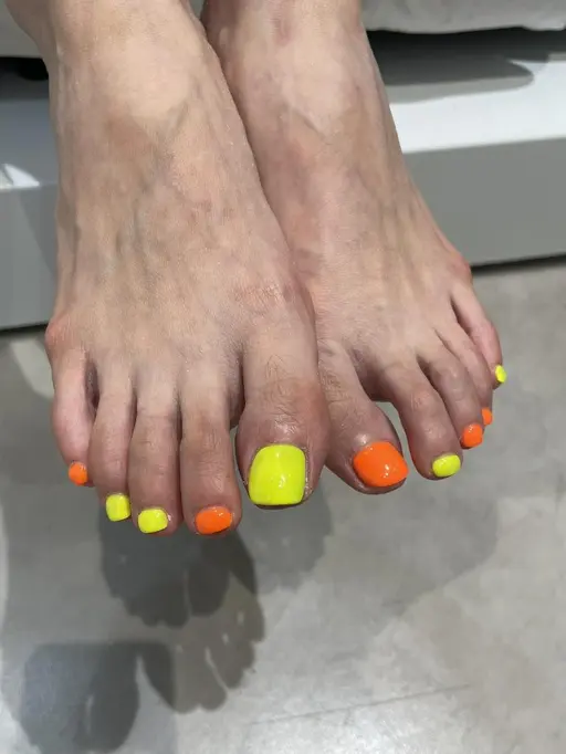 👣フット👣 ワンカラーネイル💖💞