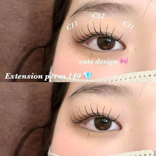 💎5月限定💎LEDエクステパーマ~120本迄 オフ無料 🎗️(当店でエクパ初めての方もご利用OK)