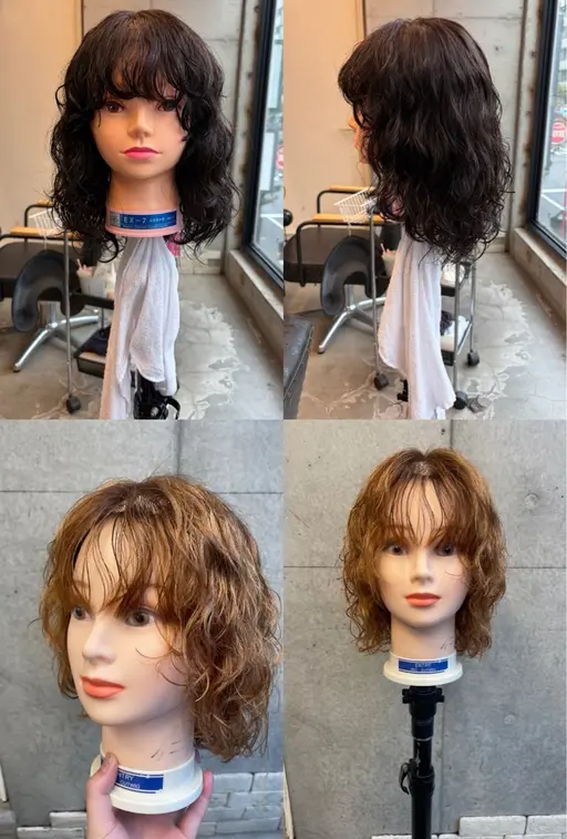 ミディアムレイヤーカットパーマ18時から※補足説明を確認してからご予約お願い致します。