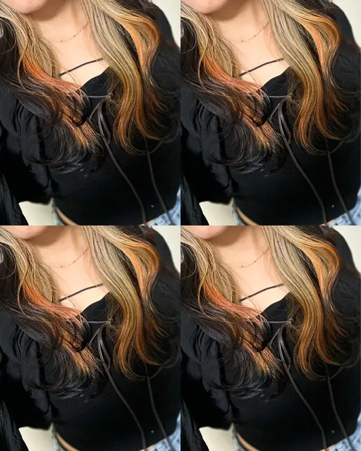 耳周りアクセント☆ブリーチ込インナーカラー(イヤリングカラー)+全体カラー