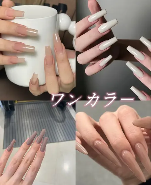 ✨【チップ長さ出し込み】ワンカラーor ラメグラデーション＋2個パーツ