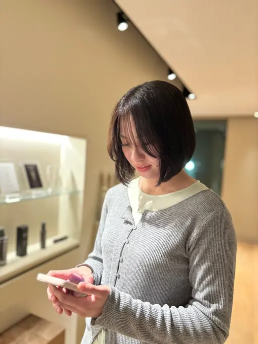 ぱつっとボブカット＋質感調整✂︎