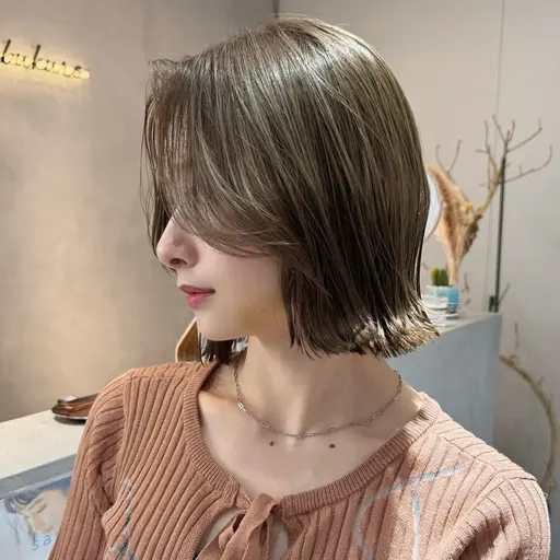 【ご新規様はこちら♡】人気No.2☆小顔カット+透明感カラー+TR⭐️ショートボブレイヤー髪質改善韓国ヘア新宿代々木