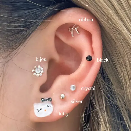 【SNSで話題】耳つぼジュエリーベーシックプラン(パーツ10粒パーツなし4粒)¥4050