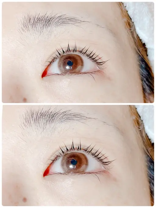 韓国風上マスカラパーマ(ブラックティント) コーティング仕上げ