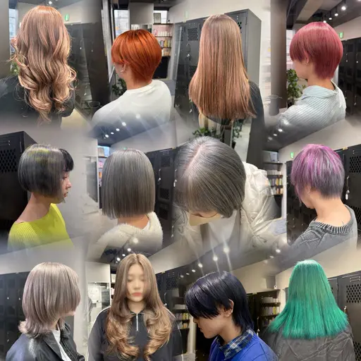 【5/11限定トリートメント無料💟】💜ダブルカラー【全体ブリーチ】💜(鎖骨下から+2200​〜​)