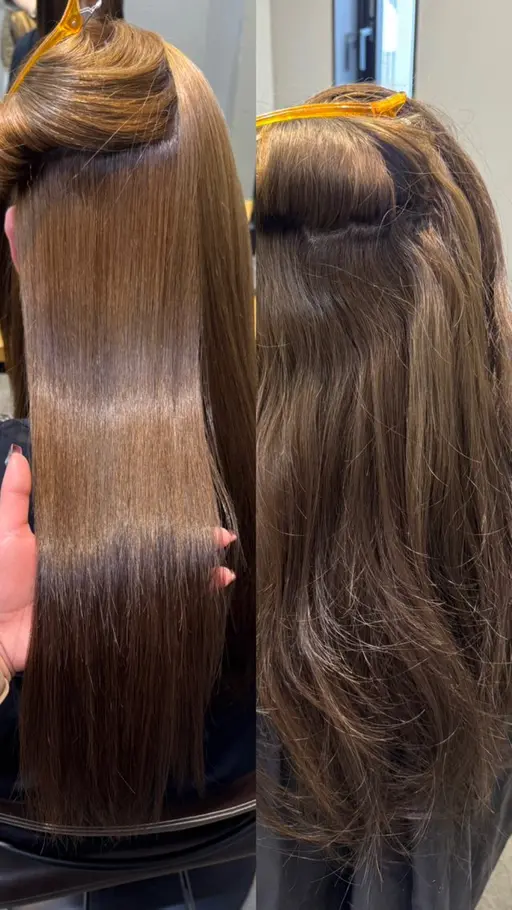 ［5月限定🌕]縮毛矯正+オリジナルトリートメント/梅田/ストレート/髪質改善/ハイトーン履歴あり/地毛風ストレート