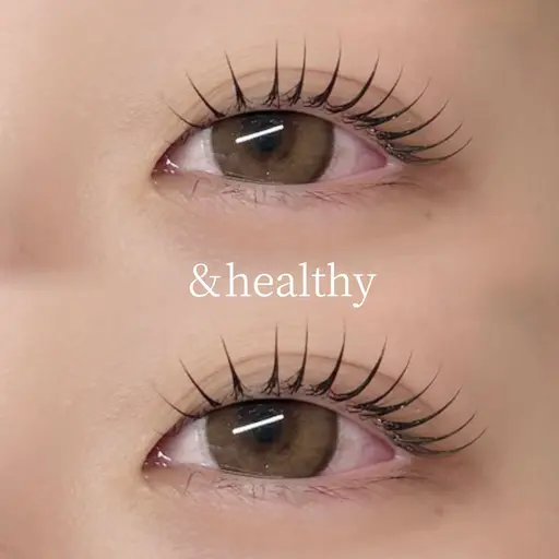 【＆healthy(アンドヘルシー)】まつげパーマ×LEDマツエク80本まで🌿.∘