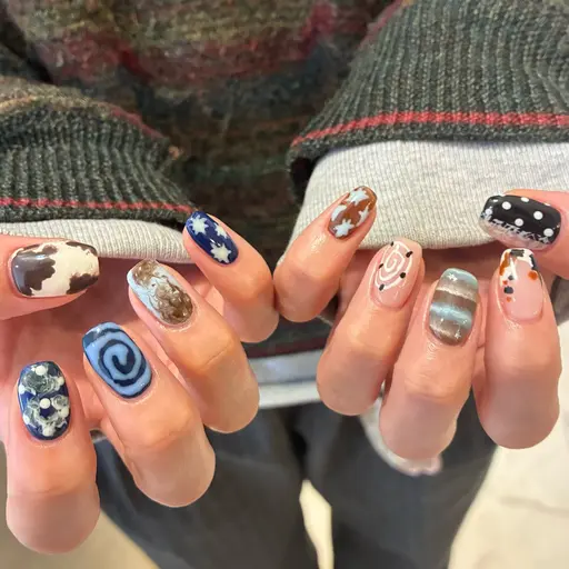 ご新規様他店ソフトジェルオフ込み🫐ハンド10本アート