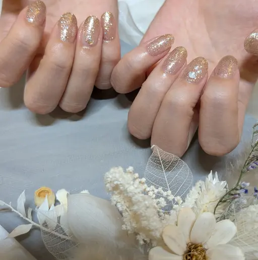 🆕ワンカラー*ストーンアート2本ok（ソフトジェル）💎オフなし