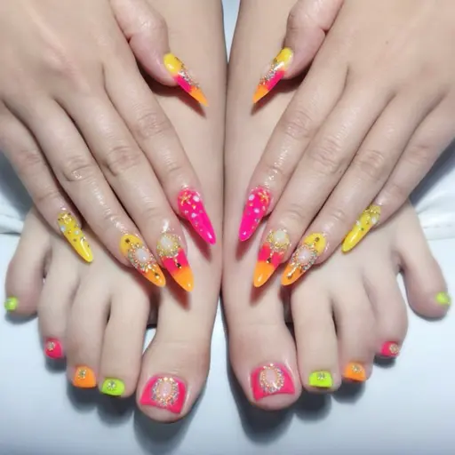 新規🌈【オフあり】カラー何色でも選択可能✨️時間内やり放題メニュー💜持ち込みデザイン：お任せ：マグネットもＯＫ💜