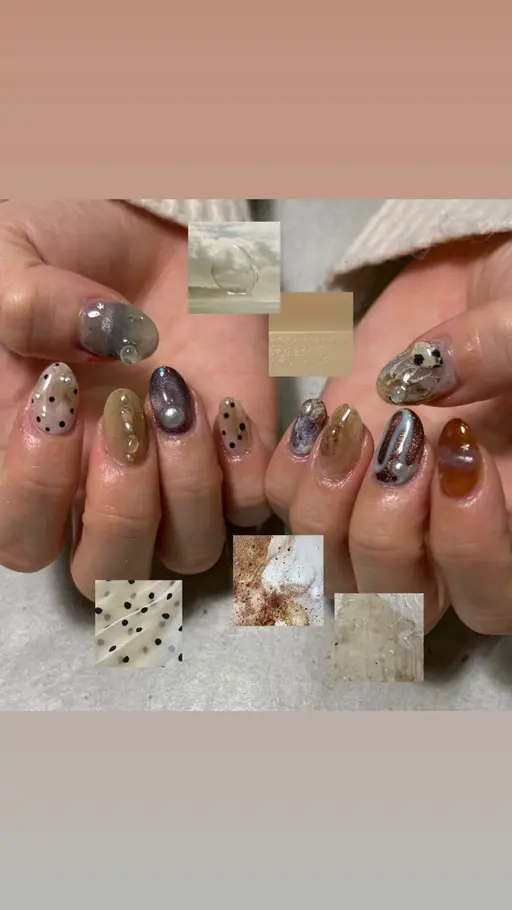 画像からインスピレーション🎨10本フリーデザイン/モチーフ/個性派/概念ネイル*オフあり