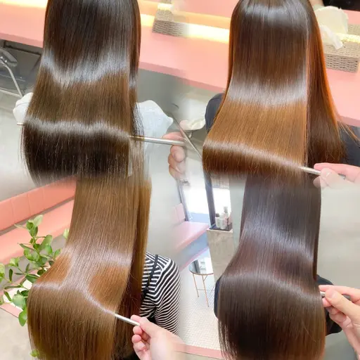 【4月当日限定美髪プレミアムメニュー】🩷カット+縮毛矯正+スチーム質感再生トリートメント🩶🤍