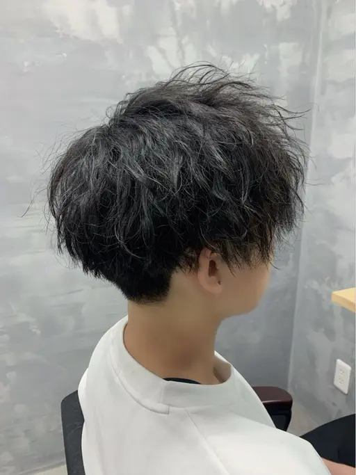 カット+メンズパーマ+Aujuaトリートメント🌙  #スパイラル #波巻き #ツイスト #ニュアンス #ダウンパーマ