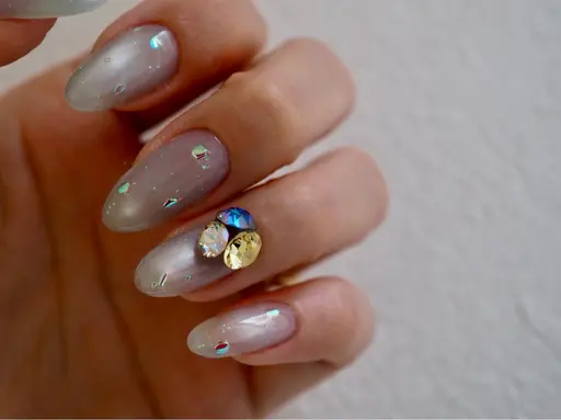 水光うるつやマグネイル💅片手ビジュー有りの場合¥8,690/両手¥9,680💎