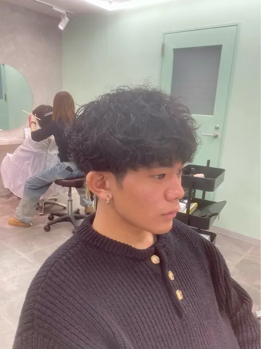 【今っぽ韓国スタイル✨️】シャドウパーマ🌀+メンズカット✨️(韓国メンズヘア/千葉駅)