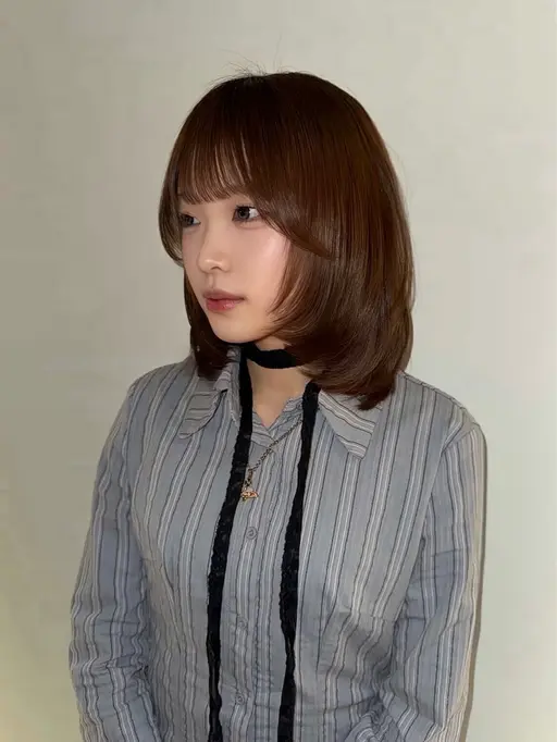 【期間限定❤️ྀི】髪質改善ケアカラー+トリートメント+顔周りレイヤーカット🎀ིྀ✨