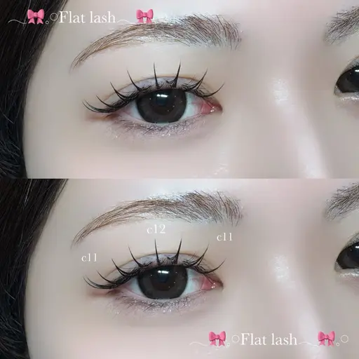 ୨୧ 初回オフ無料◎୨୧ 🌷フラットラッシュ100本🌷コーティング・アイパック付き✩⡱⚠️2回目以降➕500円