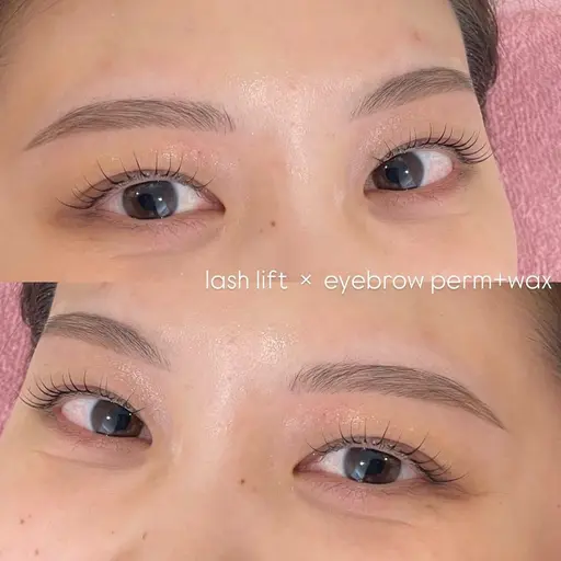 まつ毛パーマ+hollywood brow lift