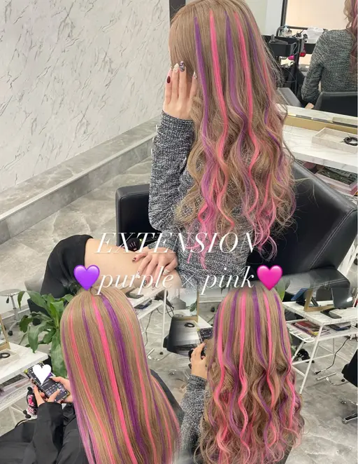 【最高級レミーシールエクステ】ハイライト、ローライト、インナー 10枚​〜​