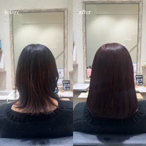 🥀🖤透明感カラー➕髪質改善パールプラチナトリートメント➕美容液シャンプー🥀🖤／¥16,140→¥6,500