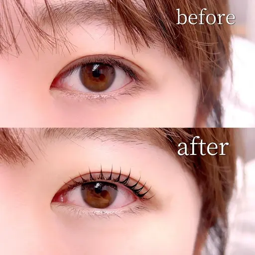 まつ毛パーマモデル🎀ツヤツヤのコーティング仕上げ💫多数のロッドからお選びいただけます✨説明確認必須⚠️