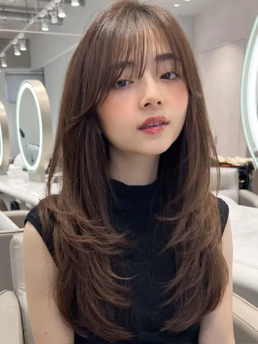 🍂完全無料🍂【ロングレイヤーカット💇🏻‍♀️】全体的にレイヤーが入るスタイルになります‼️