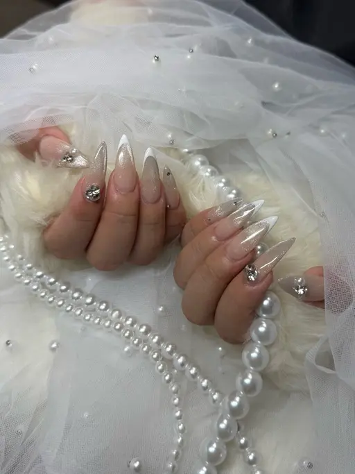 オフあり💙ロング10本長さだし+おまかせデザイン💙