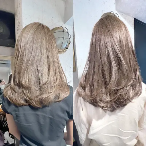 似合わせカット＋ブリーチなし透明感カラー＋髪質改善1ステップトリートメント