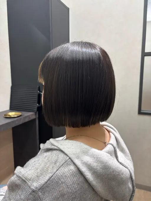 【レディースcut】カット/切りっぱなしBobで小顔効果/まとまりやすくお手入れやスタイリングが簡単に出来る！