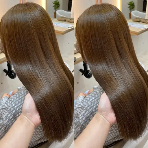 【👒透明感が欲しいけどブリーチしたくない方👒】ブリーチ無しダブルカラー➕1stepトリートメント🧴◌𓈒𓐍