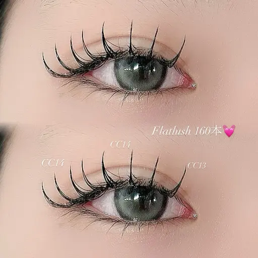 【高持続LEDマツエク】フラットラッシュ120本（選べるCT付♪）