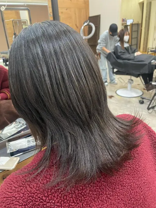 当日限定👍カット無料≪オーガニックカラー＋ダメージケアトリートメント≫ショートヘッドスパサービス！