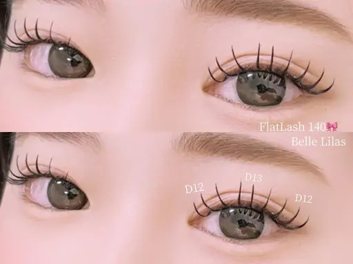 【オフあり】フラットラッシュマツエク140本⭐️コーティング付き🫧¥5500