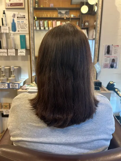【艶々の髪質に💇🏻‍♀️✨】朝の時短に⏰縮毛矯正🌿‬（カット無し）