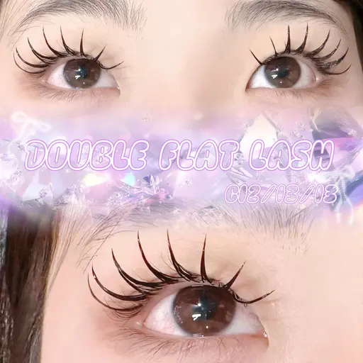 ʚ♥ɞ当日限定オフ無料🆓持続力🆙ダブルフラットラッシュ🎀80束(160本)コーティング付◎ʚ♥ɞ